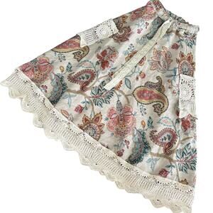 Handmade Boho Floral Chic Maxi Skirt Cottagecore Western Crochet Festival Hippie